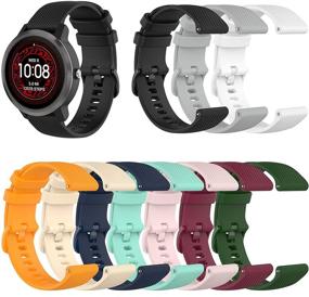img 4 attached to FitTurn Soft Silicone Watch Band for Garmin Approach S40/S42 - Replacement Strap with Colourful Durable Design and Breathable Wristband - Ideal Smartwatch Accessory for Approach S42/S40/S12