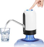 convenient usb charged water bottle pump dispenser - perfect fit for home, kitchen, office, camping - 5 gallon jugs switch compatible logo