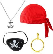 captain costume accessory earrring necklace boys' accessories : hats & caps logo