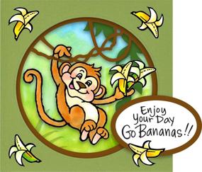 img 3 attached to Stampendous CLD17 Monkey Cling Stamp