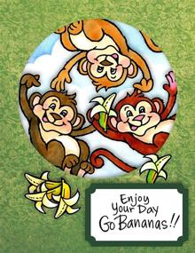 img 1 attached to Stampendous CLD17 Monkey Cling Stamp