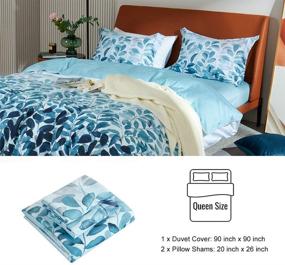 img 1 attached to 🛏️ Premium Nero 100% Egyptian Cotton Duvet Cover Set with Zipper Closure & Corner Ties - MILDLY 3pcs Printed Bedding Set (1 Duvet Cover, 2 Pillow Shams)