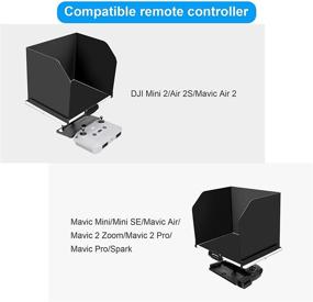 img 3 attached to 📱 Hanatora 10.2/10.5 Inch Monitor Tablet Sun Hood Shade for DJI Mini 2/SE, Mavic Mini, Mavic Air 2/Air 2S, Mavic Air, Mavic 2 Pro/Zoom, Mavic Pro, Spark Remote Controller, Drone Sunshade Shield Accessory for Enhanced Visibility