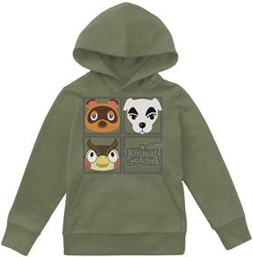 img 2 attached to Fun and Stylish Nintendo Boys Super Mario Bros & Animal Crossing New Horizons Pullover Hoodie for Kids: Level Up Your Child's Fashion Game!