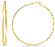 💍 sleek sterling silver flat click-top hoop earrings - classic round shape in different sizes and color choices logo