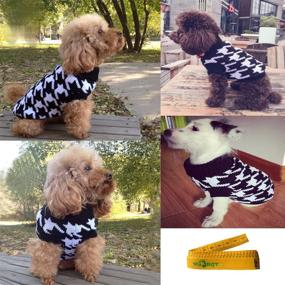 img 2 attached to 🐾 Wiz BBQT Pet Sweater: Stylish and Cozy Knitwear for Dogs & Cats in Elegant Houndstooth Pattern