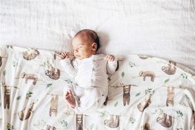 img 1 attached to 👶 Уютное и шикарное: Плед для младенцев Noah Large Premium Knit Baby Swaddle от Copper Pearl