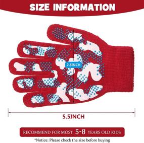 img 3 attached to 🧤 Camouflage Full Finger Gloves for Boys Ages 5-8 - 6 Pairs of Stretch Winter Kids Gloves