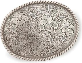 img 1 attached to Nocona Floral Scrolled Shaped Buckle