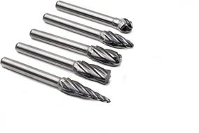 img 3 attached to 🛠️ YUFUTOL 5pcs Carbide Burrs for Aluminum - Aluma Cut Rotary Burr Set 1/4" Shank: Die Grinder Drill, Metal Carving, Polishing, Engraving, Drilling