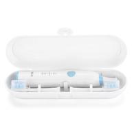 toothbrush travel case for philip sonicare/oral-b electric brushes: white logo