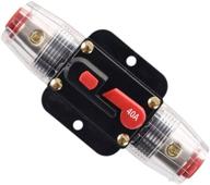 ⚡️ rkurck 40 amps audio inline circuit breaker reset fuse for car marine trolling motors audio, stereo switch and solar inverter system protection - 1 pcs logo