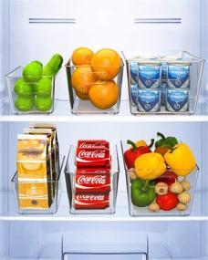 img 3 attached to 🧺 Ohuhu Fridge Organizers and Storage Clear: 6PCS Refrigerator Organizer Bins for Pantry Organization, Fruit Containers for Fridge, Kitchen Cabinet Organizer, Shatter-Resistant PET Material