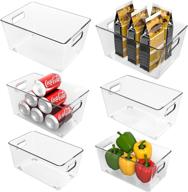 🧺 ohuhu fridge organizers and storage clear: 6pcs refrigerator organizer bins for pantry organization, fruit containers for fridge, kitchen cabinet organizer, shatter-resistant pet material логотип