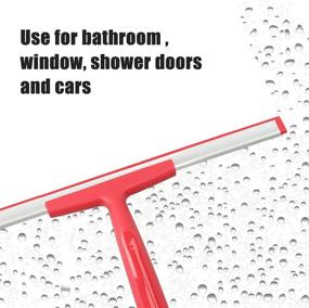 img 3 attached to 🪟 Outdoor Window Cleaner - CLEANHOME Window Squeegee with 54-inch Telescopic Aluminum Long Handle for Shower Doors, Bathroom, Windows, Kitchen, Mirror, and Car Glass- Essential Cleaning Tools