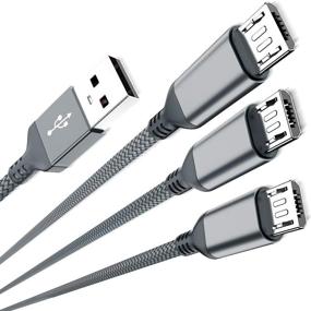 img 4 attached to Набор кабелей зарядки Micro USB 3-шт (3 компьютерные аксессуары и периферийные устройства и кабели и соединители)