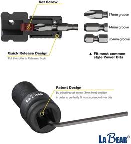 img 1 attached to 🔧 "Адаптер LaBear 3/8 дюйма на 1/4 дюйма для быстрой смены ударного действия (3/8 дюйма DR на 1/4 дюйма H)