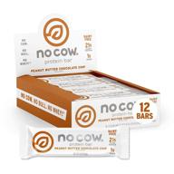 🥜 no cow peanut butter chocolate chip protein bars - plant based & low carb | 12 pack logo