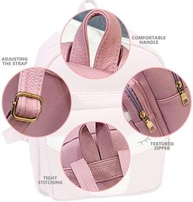 img 1 attached to Stylish Purple Leather Fashion Backpacks: Women's Handbags, Wallets & Daypacks