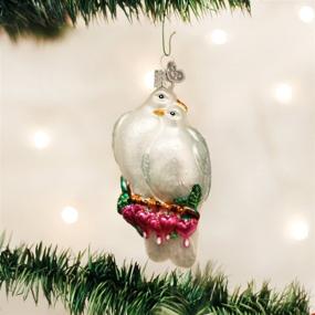 img 3 attached to 🎄 Old World Christmas Watcher Collection Love Birds Glass Blown Ornaments for Christmas Tree – Classic White Beauty!