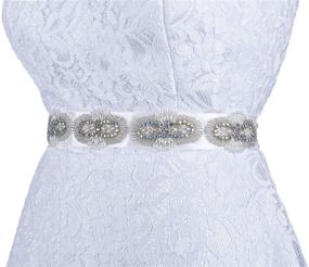 img 3 attached to 💎 Exquisite Handcrafted Bridal Wedding Belts with Rhinestone Crystal Beads - Perfect Sashes for Gowns