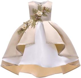 img 4 attached to 🌸 NSSMWTTC 2-9Y Flower Girls Wedding Pageant Dresses: Toddler Formal Party Midi Dress