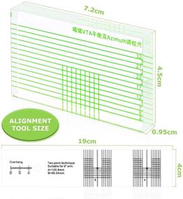 img 3 attached to 🔍 Высококонтрастный угольник VTA Set - инструмент для выравнивания картриджа для проигрывателя виниловых пластинок с увеличителем, блоком выравнивания и сумкой для хранения