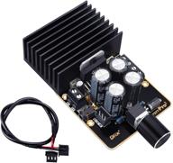 car audio amplifier board, drok dual channel 30w+30w tda7377 pro2 dc 9-18v 12v class ab immersion gold stereo speaker amp module with knob and shielded cable logo