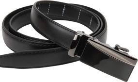 img 2 attached to 🎁 CANDOR AND CLASS Women's Leather Ratchet Belt: Trim to Fit, Slide Buckle, Gift Box included!