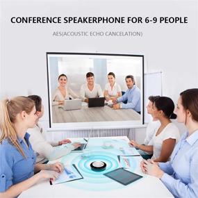 img 3 attached to 🔊 eMACROS Wireless Conference Speakerphone - Portable Business 360º Voice Pickup Speaker for Conference Calls, Mobile Phones, and VoIP