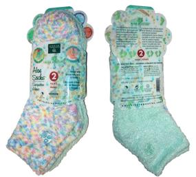 img 1 attached to Earth Therapeutics Aloe Socks: Double Pack 🧦 - Confetti Green (2 Pairs) - Ultimate Foot Comfort!
