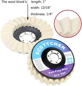 img 2 attached to High-Performance SCOTTCHEN Felt Flap Disc Abrasives - 5 Pack - Perfect for Buffing and Polishing with Angle Grinder