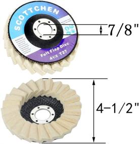 img 3 attached to High-Performance SCOTTCHEN Felt Flap Disc Abrasives - 5 Pack - Perfect for Buffing and Polishing with Angle Grinder