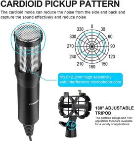 img 3 attached to 🎙️ TDBest комплект USB-микрофона для стриминга, подкастинга и игр - профессиональный конденсаторный микрофон с передовым звуковым чипсетом для Skype, YouTube, записей и озвучивания (черный).