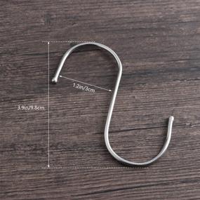img 1 attached to Spofit 15 Pack S Hooks Stainless Steel Hanger Hooks (M)