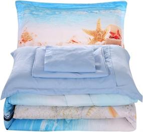 img 2 attached to Wowelife Coastal Comforter Seashell Bedding