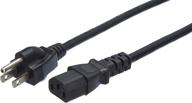 💡 10-foot black power cord replacement for amazon basics computer monitor tv logo