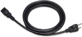 img 1 attached to 💡 10-Foot Black Power Cord Replacement for Amazon Basics Computer Monitor TV