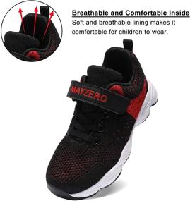 img 1 attached to 👟 MAYZERO Breathable Running Walking Sneakers - Boys' Athletic Shoes