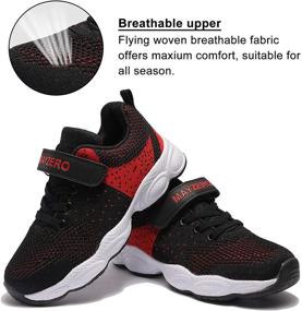 img 2 attached to 👟 MAYZERO Breathable Running Walking Sneakers - Boys' Athletic Shoes