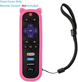 img 1 attached to 📺 Silicone Protective Soft Case Cover with Wrist Strap for TCL Roku TV Remote Control RC280 - Lovely Design