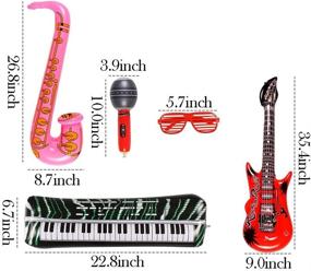 img 1 attached to Inflatable Instruments Guitars Microphones Saxophone Event & Party Supplies