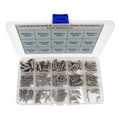 🔩 stainless steel phillips flat head machine screws assortment kit - hvazi m2 m2.5 m3 m4 m5 m6 logo