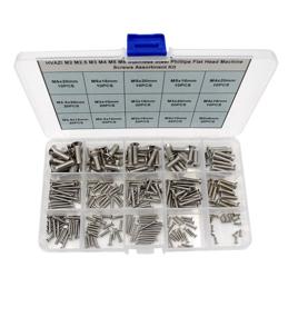 img 4 attached to 🔩 Stainless Steel Phillips Flat Head Machine Screws Assortment Kit - HVAZI M2 M2.5 M3 M4 M5 M6