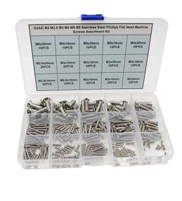 img 3 attached to 🔩 Stainless Steel Phillips Flat Head Machine Screws Assortment Kit - HVAZI M2 M2.5 M3 M4 M5 M6