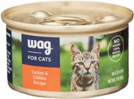 🐱 amazon brand - wag wet cat food, turkey & giblets recipe, 3 oz can (24-pack) logo