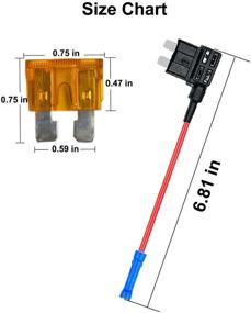 img 2 attached to Enhanced 2021 Version - Muhize Fuse Tap 12V Car Add-a-circuit Fuse TAP Adapter Fuse Holder + 5 Amp Standard APR ATO ATC Blade Fuse Kit (10 Pack)