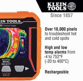 img 3 attached to 🔥 Klein Tools TI250 Rechargeable Thermal Imager with High Resolution Display of 10,000+ Pixels, 3 Color Palettes, and High/Low Temperature Points