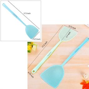 img 2 attached to 🪰 Convenient 6 Pack Fly Swatter—Efficient Manual Pest Control Plastic Tool with Long Handle and Assorted Sweet Colors