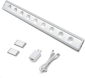 img 4 attached to 💡 5V LED Under Cabinet Lighting Kit - Plug-in, Warm White 3000K, 3W, 300LM for Kitchen, Bedroom, Closet, Garage - All-in-One